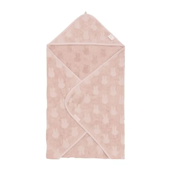 Jollein Jacquard Badcape Miffy - Badstof - 75x75 cm - Wild Rose