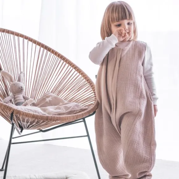 Julius Zöllner Muslin Jumper Slaapoverall - Sand - Maat 80