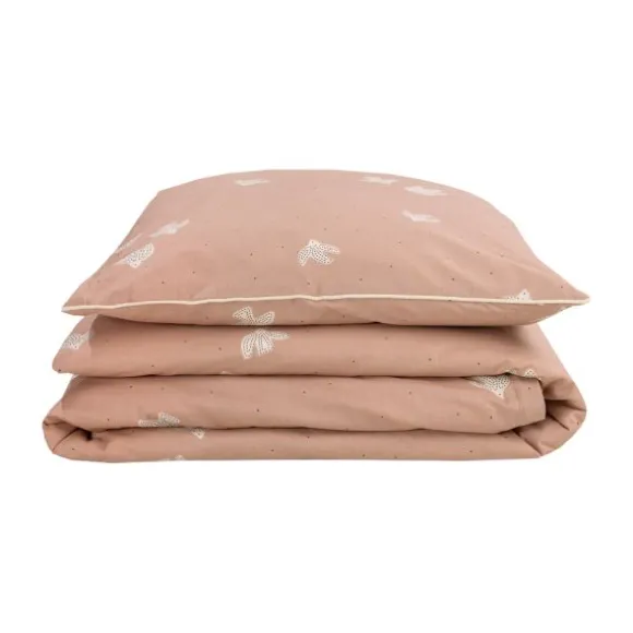 Julius Zöllner Organic Dekbedovertrek Set Birdy – Roze – 80/80 + 35/40 cm