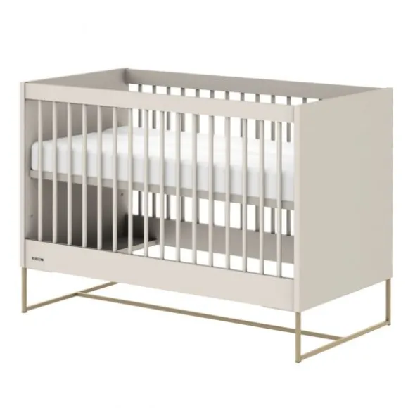 Kidsmill Intense II Babykamer Oatmeal / Patinated Brass | Ledikant 60 x 120 cm + Commode