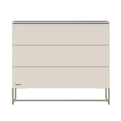 Kidsmill Intense II Babykamer Oatmeal / Patinated Brass | Ledikant 60 x 120 cm + Commode