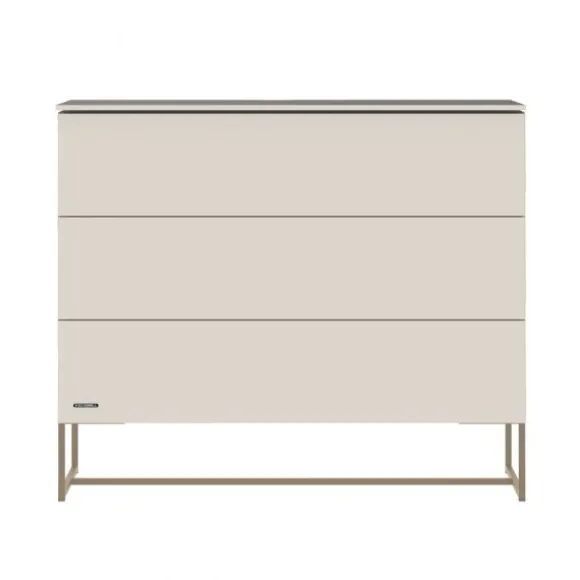 Kidsmill Intense II Babykamer Oatmeal / Patinated Brass | Ledikant 60 x 120 cm + Commode