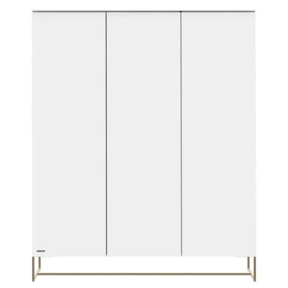 Kidsmill Intense II Kast 3-Deurs - Wit / Patinated Brass