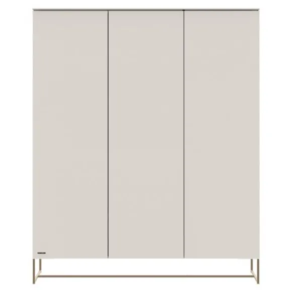 Kidsmill Intense II Kinderkamer Oatmeal / Patinated Brass | Bed 90 x 200 cm + Bureau + Kast 3-Deurs