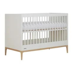 Kidsmill Intense II Ledikant - 60 x 120 cm - Mat Wit / Eiken