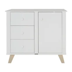 Kidsmill Lars Babykamer Wit / Naturel | Commode + Kast