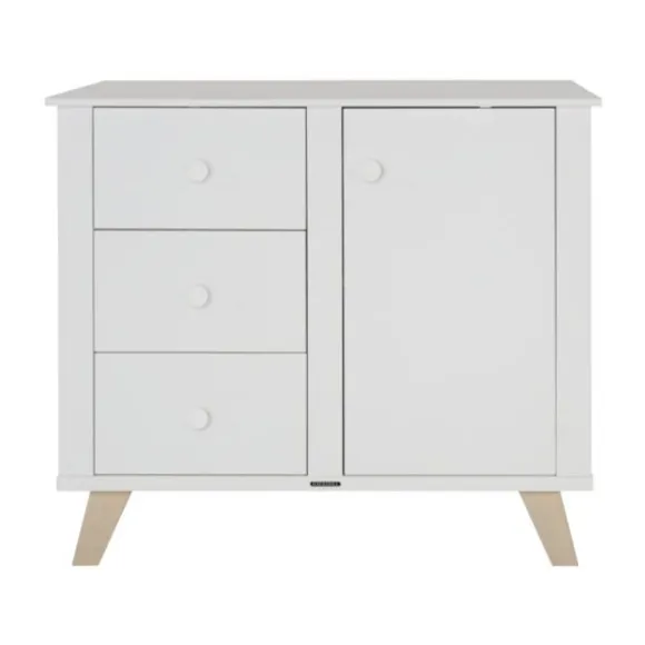 Kidsmill Lars Babykamer Wit / Naturel | Commode + Kast