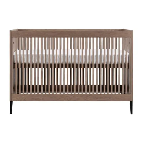Kidsmill Levi Babykamer Incl. Ronde Potenset Walnoot | Ledikant 60 x 120 cm + Commode