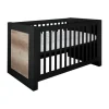 Kidsmill Long Island Babybed Zwart / Oldwood 70 x 140 cm
