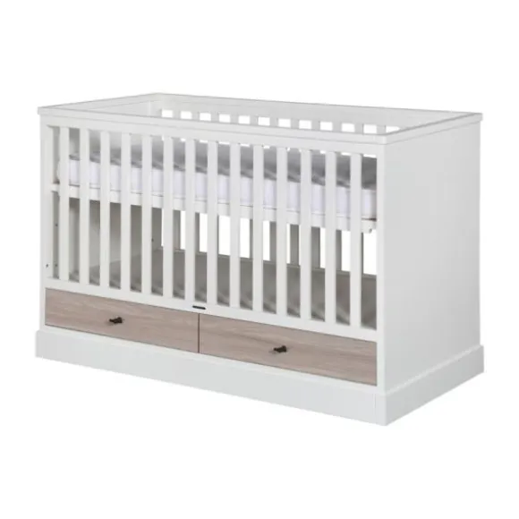 Kidsmill Newport Babybed Wit / Eiken 70 x 140 cm