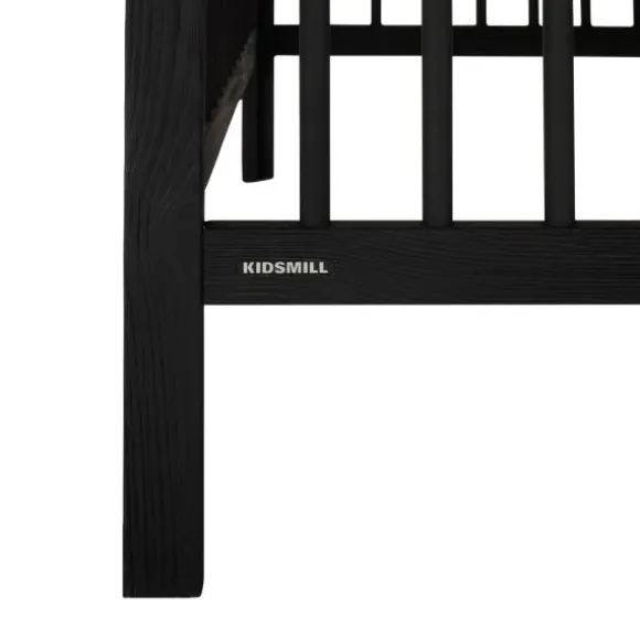 Kidsmill Pure Wood Ledikant Zwart Geborsteld 60 x 120 Cm