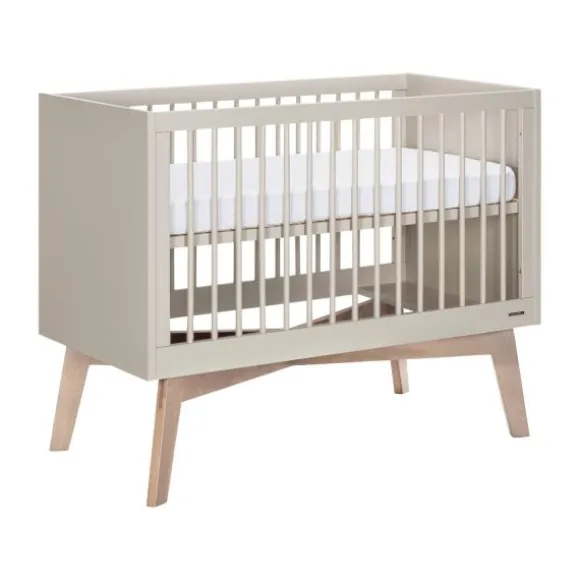 Kidsmill Sixties Babykamer Oatmeal / Eiken | Ledikant 60 x 120 cm + Commode