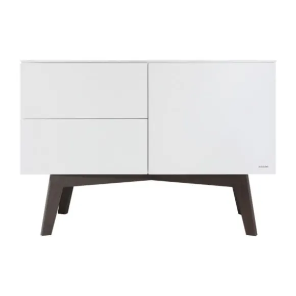 Kidsmill Sixties Commode Wit Mat / Walnoot