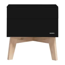 Kidsmill Sixties Nachtkastje Zwart Mat / Eiken