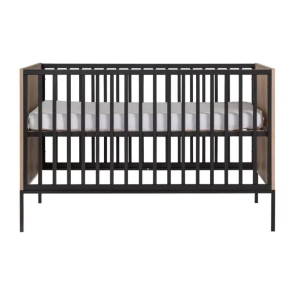 Kidsmill Vince Babybed Black / Oak 60 x 120 cm