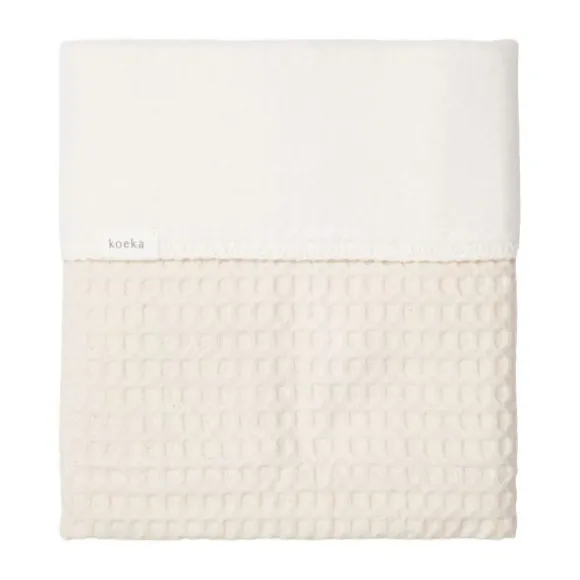 Koeka Amsterdam Wafel Ledikantdeken - Cotton Fleece - Natural