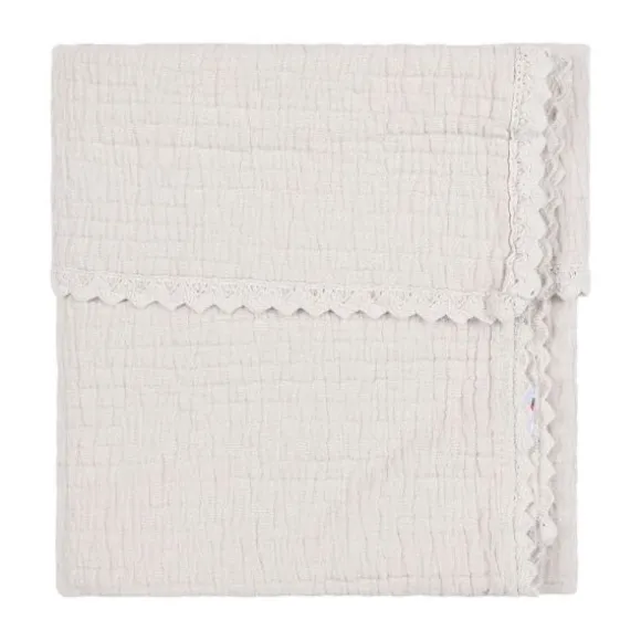 Koeka Elba Ledikantdeken Lace - 100 x 150 cm - Stone