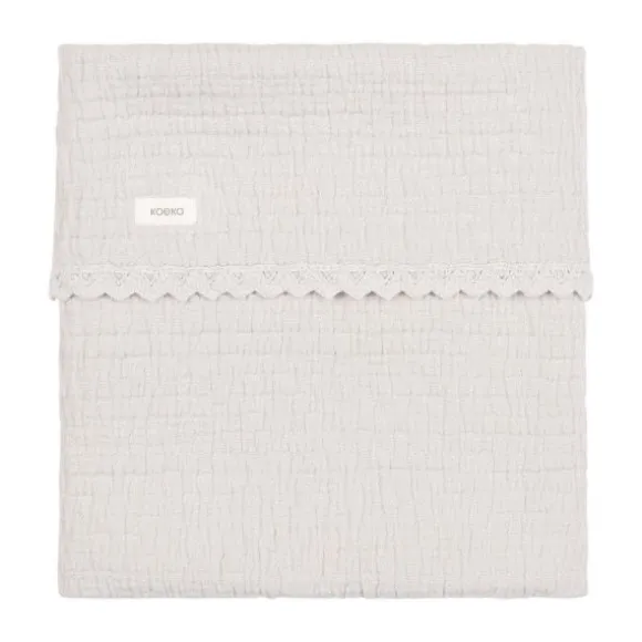 Koeka Elba Wiegdeken Lace - 75 x 100 cm - Stone