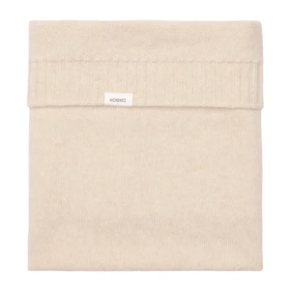 Koeka Wiegdeken Premium Knit Beja - Merino Wol/Cashmere - Warm White - 75x90 cm