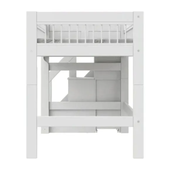 LIFETIME Breeze Halfhoogslaper Met Trapkast - Wit