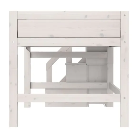 Life Time Halfhoogslaper Deluxe - White Wash - 120 cm - Met Trapkast