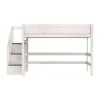 Life Time Hoogslaper Deluxe - White Wash - 152 cm - 120 cm - Met Trapkast