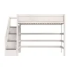 Life Time Hoogslaper Premium - White Wash - 177 cm - 120 cm - Met Trapkast