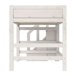 Life Time Hoogslaper Premium - White Wash - 152 cm - 120 cm - Met Trapkast