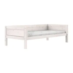 LIFETIME Kidsroom Hemelbed 4-In-1 - Premium Rolbodem - White Wash