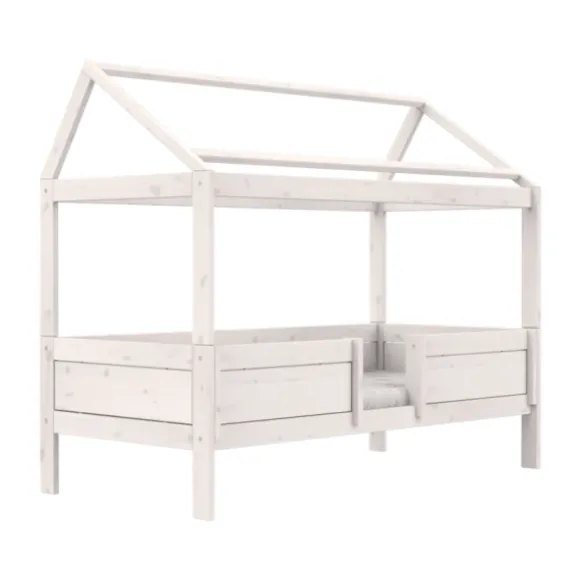 LIFETIME Kidsroom Huisbed 4‑In‑1 – Premium Rolbodem - White Wash