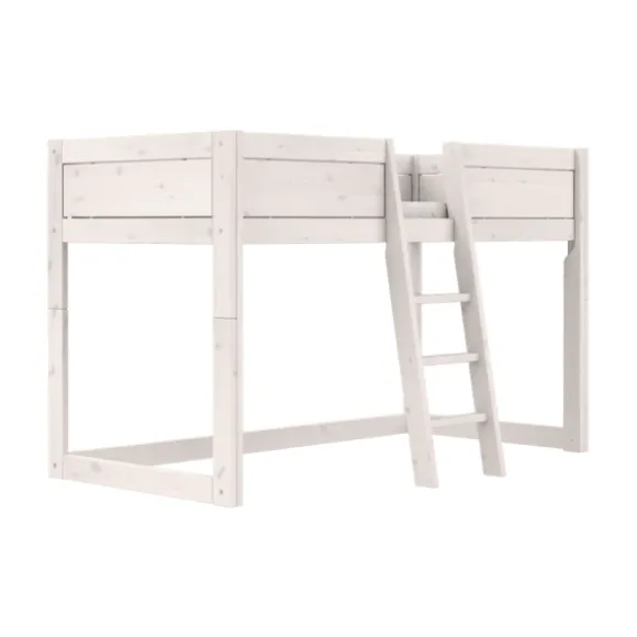 LIFETIME Kidsroom Huisbed 4‑In‑1 – Premium Rolbodem - White Wash