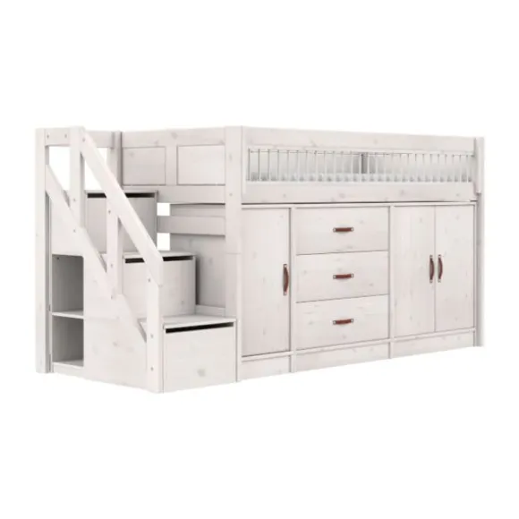 LIFETIME Kidsrooms Halfhoogslaper – All‑In‑One / Premium White Wash