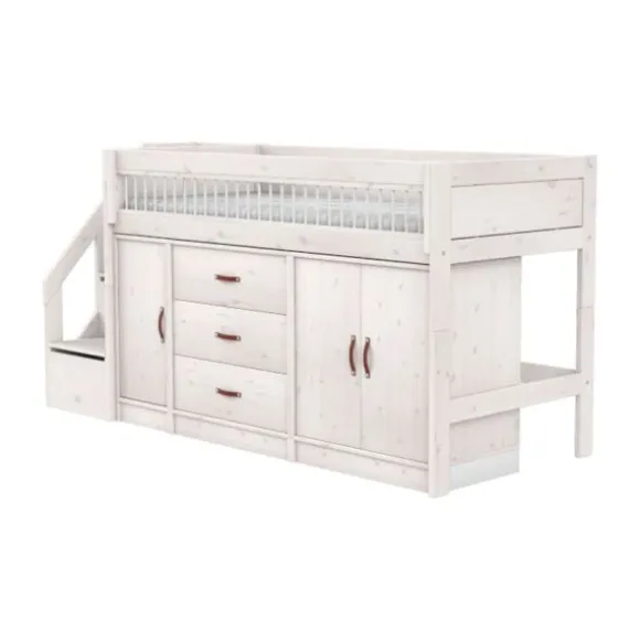 LIFETIME Kidsrooms Halfhoogslaper – All‑In‑One / Premium White Wash