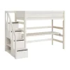 LIFETIME Kidsrooms Hoogslaper Met Trapkast Whitewash