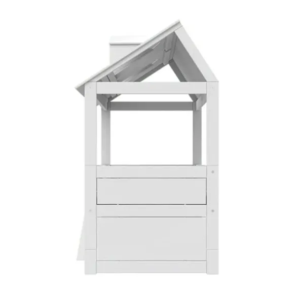 LIFETIME Kidsrooms Kajuitbed - Beachhouse - Met Trap & Luxe Lattenbodem - Wit