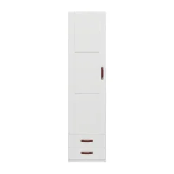 LIFETIME Kidsrooms Kledingkast 1-Deurs - 2-Lades - Wit Gelakt