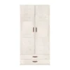 LIFETIME Kidsrooms Kledingkast 2-Deurs - 2 Laden - Tussenwand - White Wash