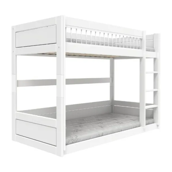 LifeTime Stapelbed – Laag – Rolbodem – Wit Gelakt