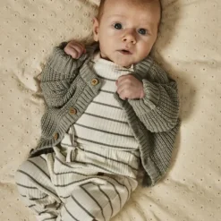 Lil' Atelier Broek - Gestreept - Mt. 56 - Coconut Milk