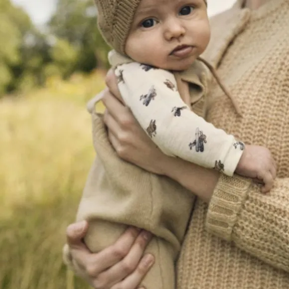 Lil' Atelier Detail Romper - Mt. 68 - Turtledove Melange