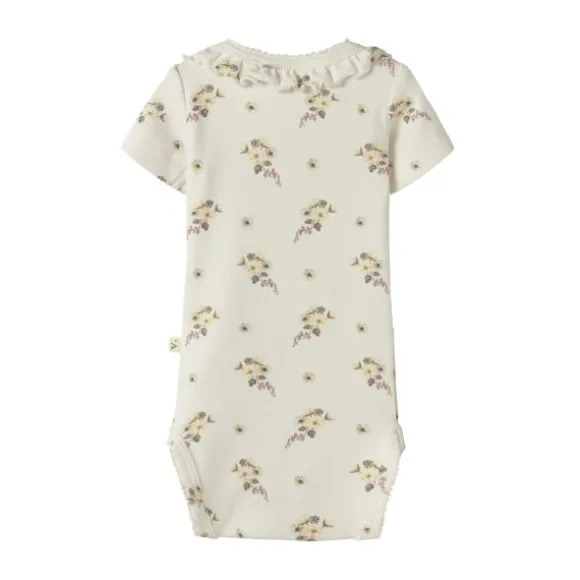 Lil’ Atelier Flower Romper - Maat 56 - Coconut Milk
