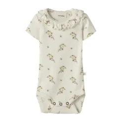 Lil’ Atelier Flower Romper - Maat 56 - Coconut Milk