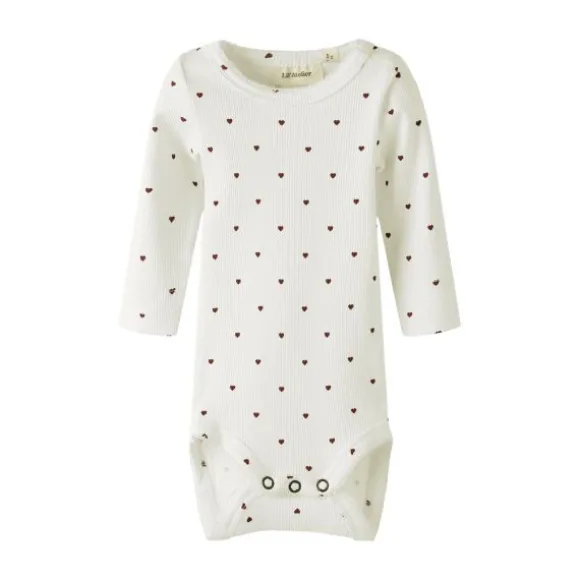 Lil' Atelier Heart Romper - Mt. 56 - Coconut Milk