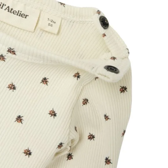 Lil' Atelier Ladybug Romper - Mt. 56 - Turtledove
