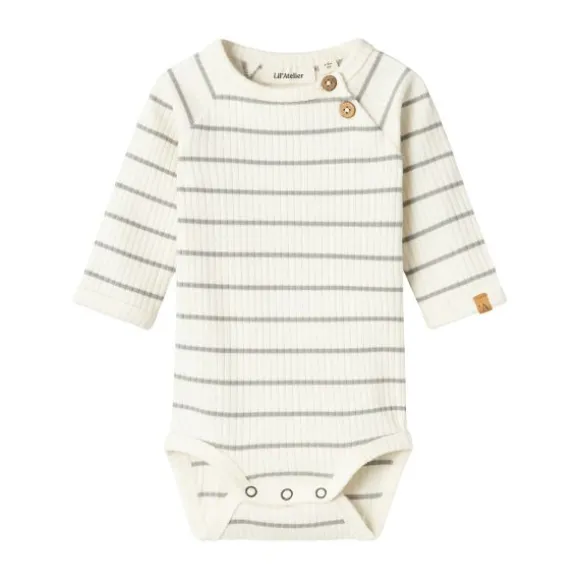Lil' Atelier Romper - Gestreept - Mt. 56 - Coconut Milk