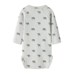 Lil Atelier Romper - Mt. 56 - Glacier Gray Elephant