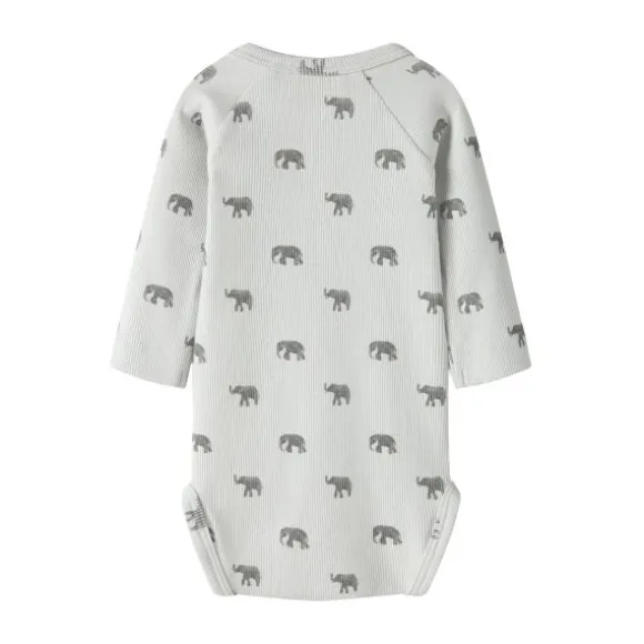 Lil Atelier Romper - Mt. 56 - Glacier Gray Elephant