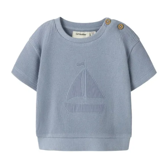 Lil' Atelier Sweatshirt - Dusty Blue Boat - Maat 56