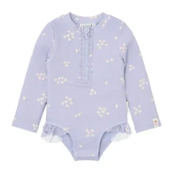 Little Dutch Badpak met Lange Mouwen en Ruches - Dreamy Lavender - Maat 98/104