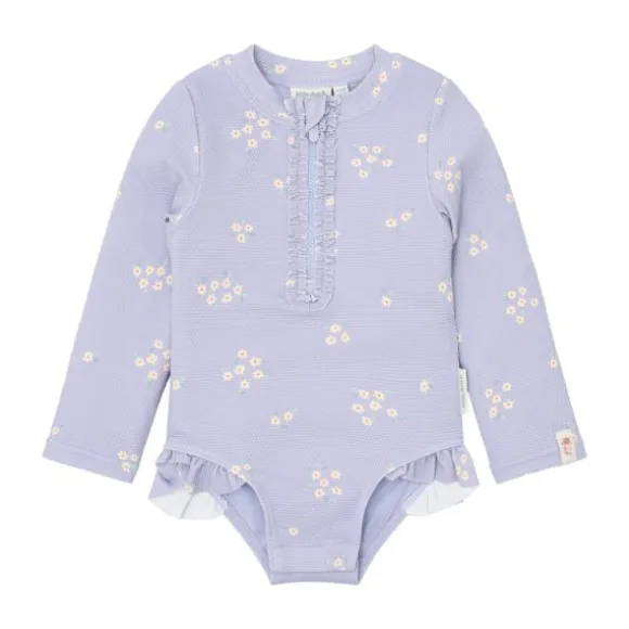 Little Dutch Badpak met Lange Mouwen en Ruches - Dreamy Lavender - Maat 98/104